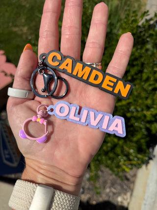 Backpack Nametag Keychain
