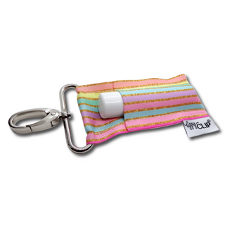 Pastel Gold Stripe LippyClip KISS