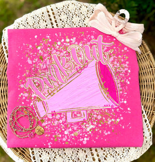 Pink Out Cheer Splatter Graphic Tee