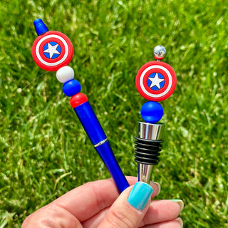 Captain A Ink Pen or Wine Stopper