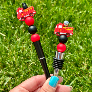 Firetruck Ink Pen or Wine Stopper