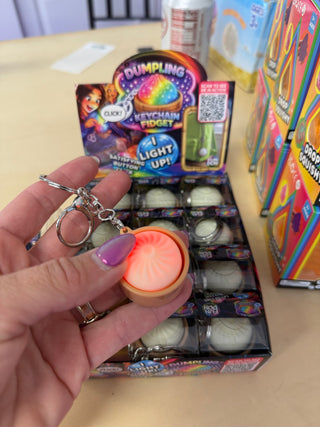 Fun Doh Dumpling Light-Up Click Fidget Keychain