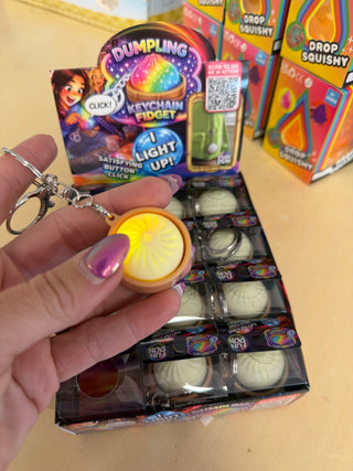Fun Doh Dumpling Light-Up Click Fidget Keychain