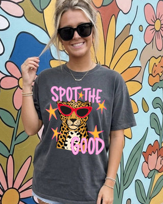 Spot The Good Graphic Tee - Leopard