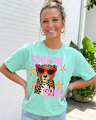 Spot The Good Graphic Tee - Leopard
