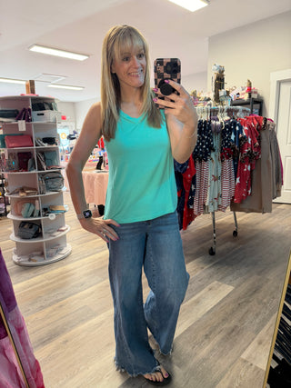 Noelle Tank - Turquoise