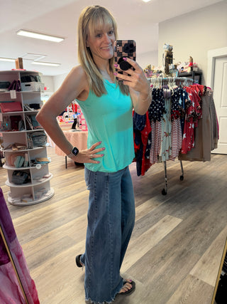 Noelle Tank - Turquoise
