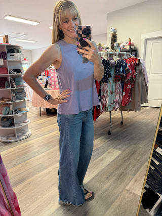 Mineral Washed Sleeveless Top