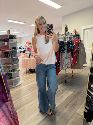 Mineral Washed Sleeveless Top