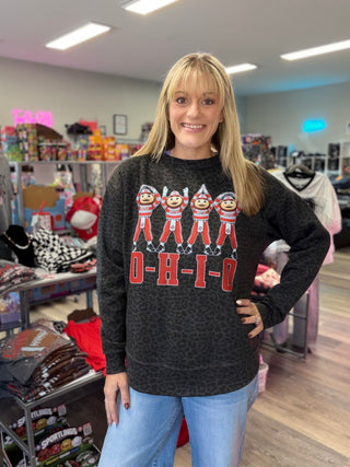 O-H-I-O Leopard Crewneck Pullover