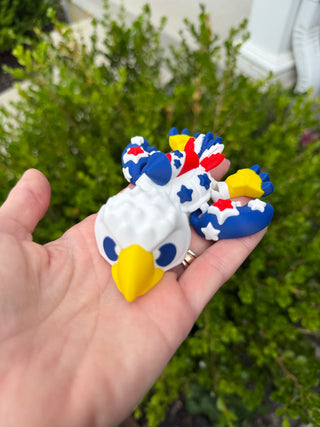 🦅🐢 Patriotic Eagle Turtle – 3D Printed Articulated Fidget 🇺🇸
