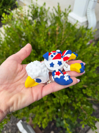 🦅🐢 Patriotic Eagle Turtle – 3D Printed Articulated Fidget 🇺🇸