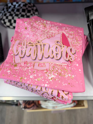 Pink Out Warriors Cheer Graphic Tee