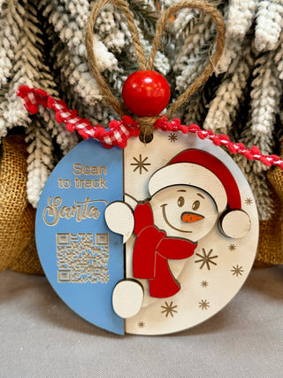 Snowman Santa Tracker Ornament