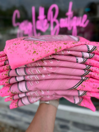 Pink Out Warriors Football Graphic Tee