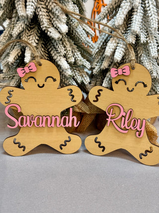 Gingerbread Custom Name Ornament