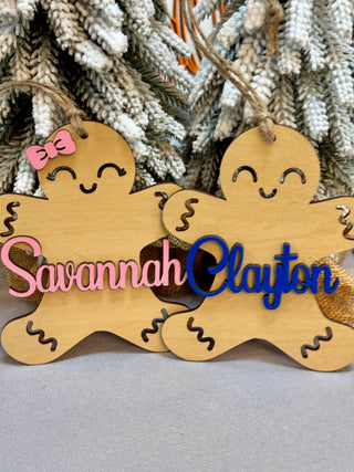 Gingerbread Custom Name Ornament