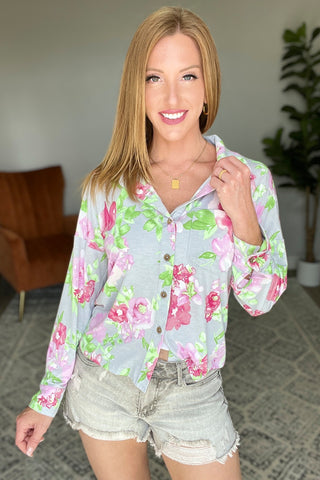 Thinking On It Open Back Floral Top