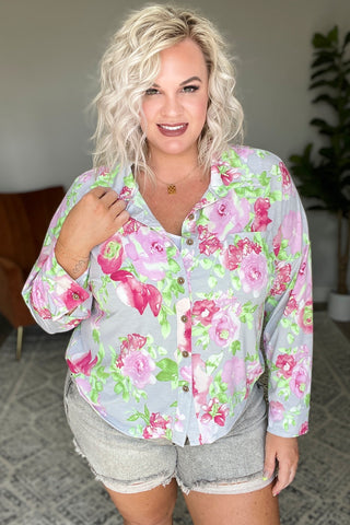 Thinking On It Open Back Floral Top