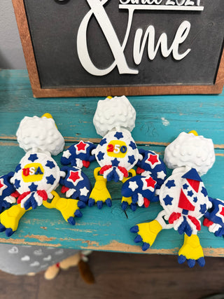 🦅🐢 Patriotic Eagle Turtle – 3D Printed Articulated Fidget 🇺🇸