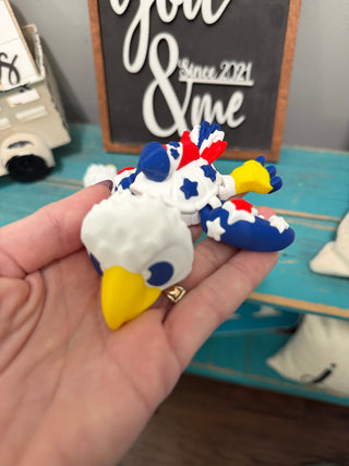 🦅🐢 Patriotic Eagle Turtle – 3D Printed Articulated Fidget 🇺🇸