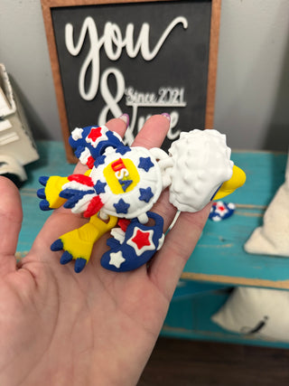 🦅🐢 Patriotic Eagle Turtle – 3D Printed Articulated Fidget 🇺🇸
