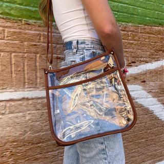 Posie Clear Crossbody w/ Vegan Leather