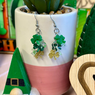 Scatter Shamrock Dangle Earrings