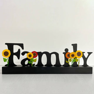 "Family" Magnetic Word w/ Wood Base