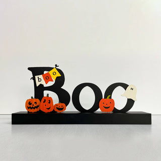 "Boo" Magnetic Word w/ Wood Base