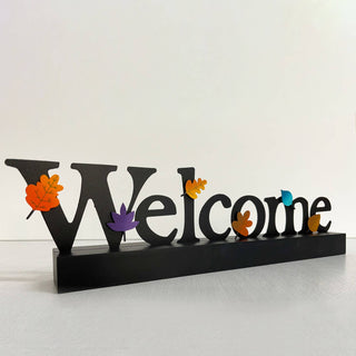 "Welcome" Magnetic Word w/ Wood Base