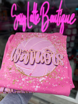Pre-Order YOUTH Pink Out Warriors Volleyball Graphic Tee