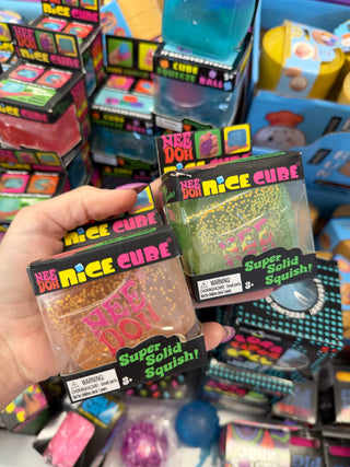 Glitter Glow in the Dark Squishy Cube