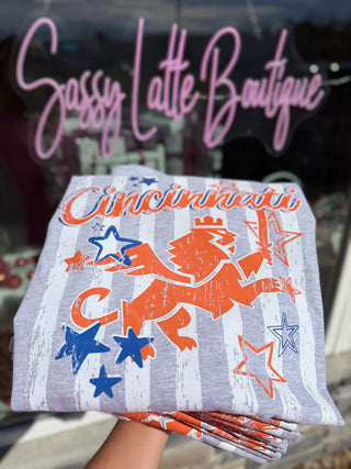 Cincinnati Soccer Stripes Graphic Tee