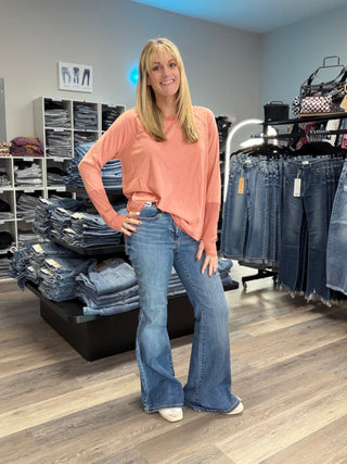 Judy Blue Mid Rise Jacqueline Flare Denim