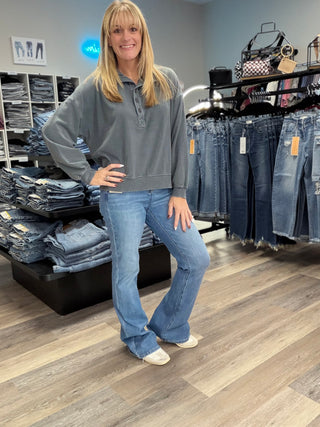 Risen Tummy Control High Rise Flare Jean