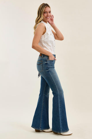 Judy Blue Mid Rise Jacqueline Flare Denim