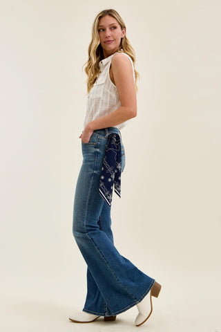 Judy Blue Mid Rise Jacqueline Flare Denim