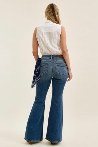 Judy Blue Mid Rise Jacqueline Flare Denim