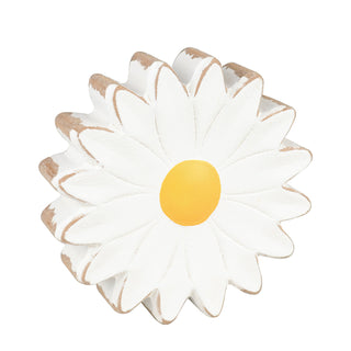3” Wooden Flowers In Assorted Colors