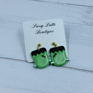 Frankenstein Clay Earrings