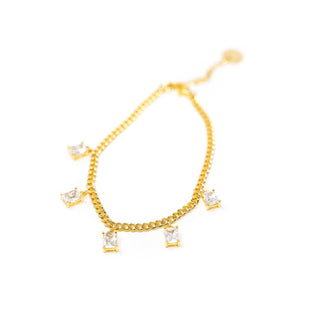 Emerald Cut Gems Anklet