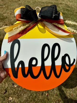 Hello ‘Candy Corn’ Door Hanger