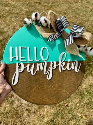 Hello Pumpkin Door Hanger
