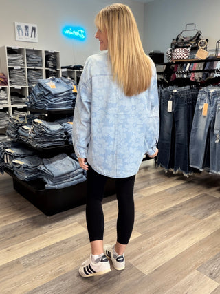 Risen Floral Denim Shirt
