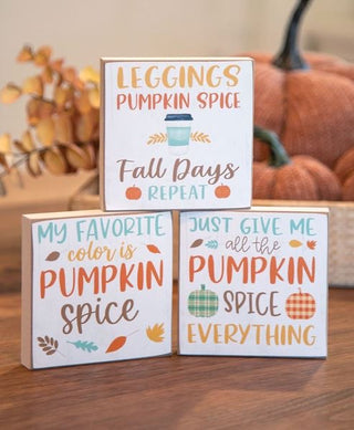 Pumpkin Spice Everything Square Block