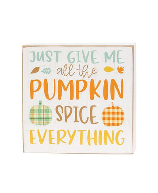 Pumpkin Spice Everything Square Block