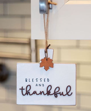 Blessed and Thankful Cutting Board Sign Ornament