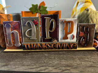 Happy Thanksgiving + Merry Christmas Reversible Shelfsitter