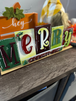 Happy Thanksgiving + Merry Christmas Reversible Shelfsitter